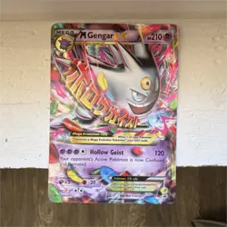 Pokemon M Gengar EX XY166 Full Art Holo Promo Mega Card XY Set - Image 1