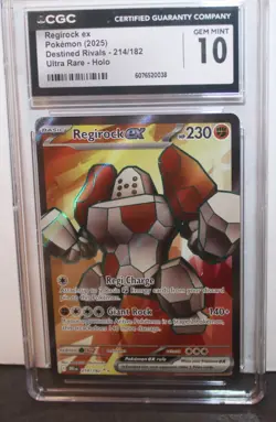 2025 CGC 10 Pokemon Regirock ex 214/182 Full Art Destined Rivals ULTRA RARE - Image 1