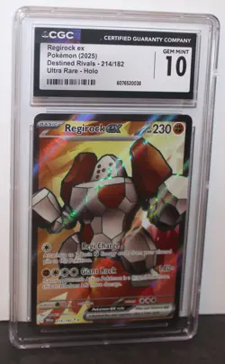 2025 CGC 10 Pokemon Regirock ex 214/182 Full Art Destined Rivals ULTRA RARE - Image 2