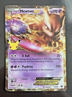 Mewtwo EX - 54/99 Celebrations 25th Classic Collection Ultra Rare Pokemon - NM - Image 1