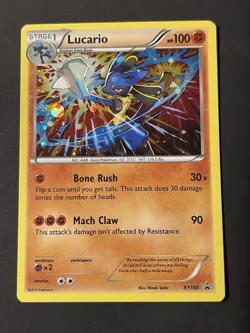 2016 Lucario XY140 - Cosmos Holo Rare - Black Star Promo - NM/MINT Pokemon TCG - Image 1
