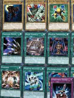 YuGiOh Yugi Valkryion Magnet Warrior Alt Art Dark Magician Mythical Beast Deck - Image 4