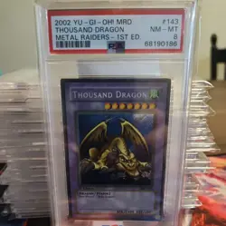 2002 YU-GI-OH! METAL RAIDERS MRD-143 THOUSAND DRAGON - 1st Ed- PSA 8 - Image 1