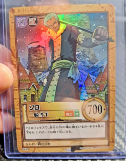 BANDAI One Piece Hyper Battle C429 ZORO HOLO FOIL SCARCE EARLY CARD - Image 1