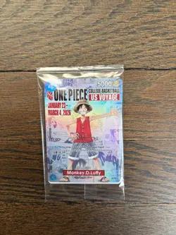 One Piece US Voyage College Basketball Promo Holo Monkey D. Luffy P-055 *SEALED* - Image 1