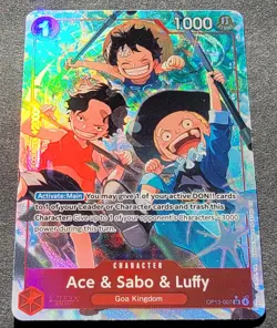 Ace & Sabo & Luffy OP13-007 SR | Carrying on His Will | One Piece TCG English - Image 1