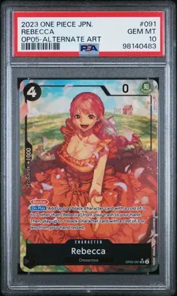 One Piece - Rebecca - SR Alternate Art - OP05-091 - PSA 10 - Image 1