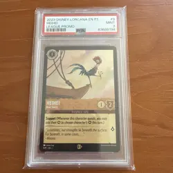 2023 Disney Lorcana EN HEIHEI Boat Snack 9/P1 LEAGUE PROMO PSA 9 - Image 1
