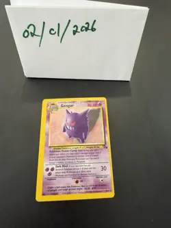 Pokemon TCG Gengar Fossil Holo Card 5/62 Unlimited Rare Vintage WOTC - Image 1