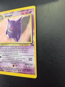 Pokemon TCG Gengar Fossil Holo Card 5/62 Unlimited Rare Vintage WOTC - Image 3