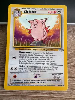 Clefable 17/64 Jungle Regular Rare Pokemon Card - Image 1