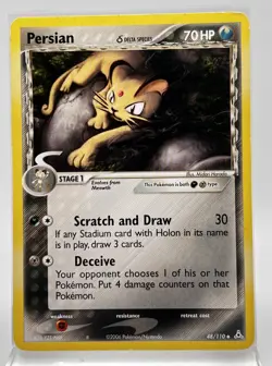 Persian 48/110 Pokemon Card 2006 EX Holon Phantoms LP - Image 1