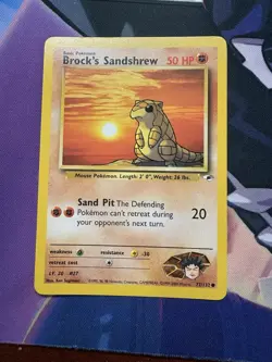 Pokemon TCG Brock's Sandshrew Gym Heroes 71/132 Unlimited Common Card - Image 1