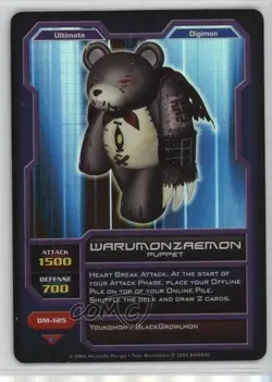 2005 Digimon - Digital Monsters Collectible Card Game Warumonzaemon #DM-125 - Image 1