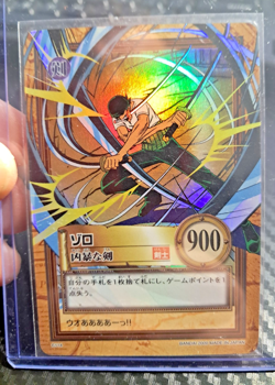 BANDAI One Piece Hyper Battle C114 ZORO HOLO FOIL SCARCE EARLY CARD VINTAGE - Image 1