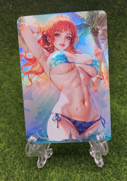 Nami One Piece Waifu Full Art Goddess Story ACG Game Card Holo Alt - Image 1