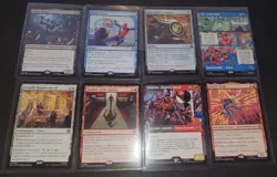 Spider-Man Rare Lot 8 Cards in Sleeves NM Magic the Gathering MTG - Image 1