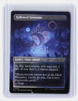Hallowed Fountain MTG Lorwyn Eclipsed #R 0347 Rare Borderless Dual Sided Land - Image 2
