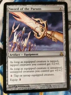 Sword of the Paruns MTG Guildpact Rare Artifact Moderately Played x1 JS6 - Image 1