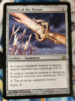 Sword of the Paruns MTG Guildpact Rare Artifact Moderately Played x1 JS6 - Image 2