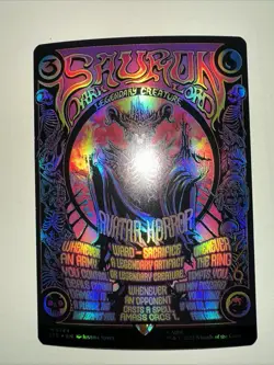 1x Sauron, the Dark Lord Borderless Poster FOIL LOTR MTG NEAR MINT PACK FRESH - Image 2