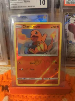 🔥2019 Pokemon S&M: Hidden Fates Reverse Holo Charmander #7/68 - Image 1