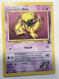 Pokemon TCG Wizards Black Star Promo Sabrina’s Abra #19 Near Mint - Image 1