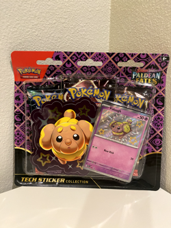 Pokemon Paldean Fates Tech Sticker 3 Pack Blister - Fidough - Image 1