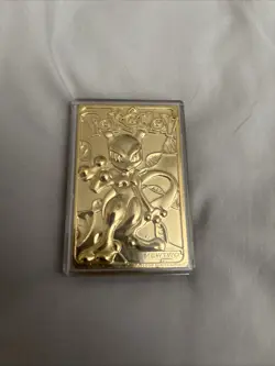 1999 Burger King Limited Edition Pokemon Trading Card 23K Gold Plated Mewtwo - Image 1