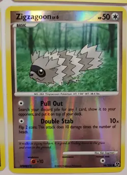Bibarel 20/130 Bidoof 73/123 Zigzagoon 96/106 Lot Of 4 Rev Holo Cards Pokemon - Image 5