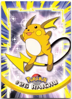Raichu #26 1999 Pokemon Topps (Blue Logo) LP - Image 1