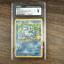 Blastoise CGC 9 2/102 Celebrations: Classic Collection Pokemon TCG Holo - Image 1