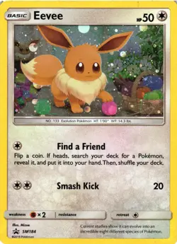 Pokemon TCG Eevee SM Black Star Promos SM184 Holo Promo LP - Image 1