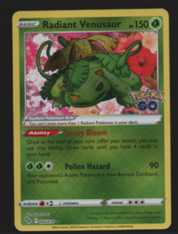 Radiant Venusaur 004/078 Pokemon GO Holo Near Mint NM - Image 1