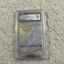 Pokemon Espeon & Deoxys GX #212/173 Japanese Hyper Rare CGC Gem Mint 10 4c - Image 1