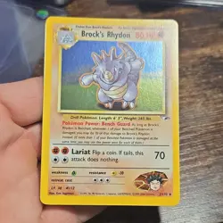 Pokemon TCG Brock's Rhydon 2/132 Gym Challenge Ken Sugimori Regular English - Image 1