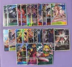 TCG One Piece English lot of 23: OP7, OP8, OP9, OP10, OP13, OP14, EB01, EB04: SR - Image 1