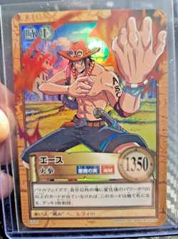 BANDAI One Piece Hyper Battle LUFFY PIRATES ACE C531 HOLO FOIL SCARCE EARLY CARD - Image 1