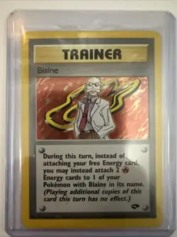 Pokemon TCG Blaine Trainer Gym Challenge Holo Card 17/132 Unlimited Rare - Image 1