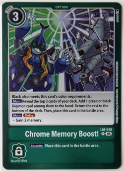 Chrome Memory Boost LM-048 P Foil NEW Digimon Limited Card P@ck BiIIion Bullet - Image 1