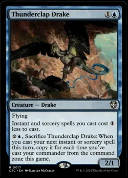 MTG Thunderclap Drake Outlaws Thunder Junction Rare Card #17 M/NM - Image 1