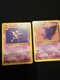1999 Fossil Pokemon Card Lot Gengar, Haunter Non-Holo - Image 1