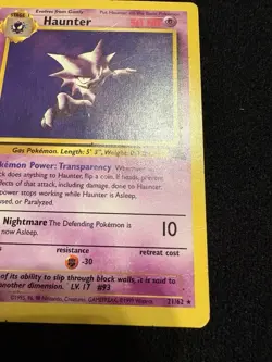 1999 Fossil Pokemon Card Lot Gengar, Haunter Non-Holo - Image 3
