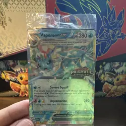 Pokemon TCG Vaporeon ex Prismatic Evolutions Promo Holo 023/131 280 HP Card - Image 1