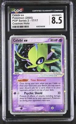 CGC 8.5 Celebi ex 2005 POP Series 2 17/17 Holo SWIRL Pokemon Card - Image 1