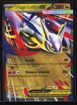 Mega Latias ex 100/132 Mega Evolution Double Rare Pokemon Card - Image 1