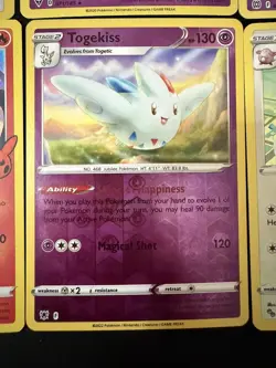 Lot of 10 Holographic English Pokemon Pokemon Cards Holo Rare Blissey Togakiss - Image 5