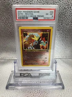 PSA 6 EX-MT Entei 34 Promo Black Star Reverse Holo Pokemon Trading Card SWIRL - Image 4