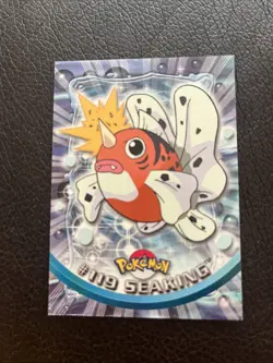 SEAKING #119 - SILVER Non Holo - Topps Blue Logo - TV Animation - POKEMON CARD - Image 1