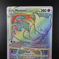 Mewtwo VSTAR 079/078 Pokemon Go Rainbow Holo Full Art Card - Image 2